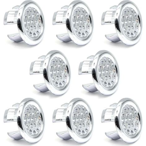 Débordement D'Évier Anneau, 8 Pcs Anneau de Débordement d’Évier Couvercle de Trop-Plein, Anneaux de Débordement d'Évier, pour Lavabo/Salle de Bain/Cuisine (1/5)