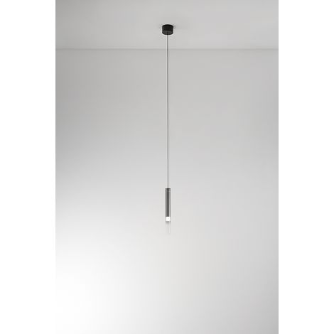 Suspension En Verre Borosilicaté Fumé Miroité Et Gris Titane, Led 8W Dimmable, Design Moderne Et Élégant - Perenz, Luminaire De Luxe Raffiné (1/2)