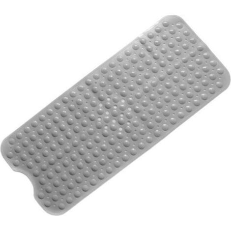 Tapis de Baignoire Antidérapant, 100 x 40 cm Tapis de Douche,Extra Long Tapis de Bain Lavable en Machine,Tapis de Bain Anti Glisse avec Ventouse Matériel de PVC(Gris) (1/5)
