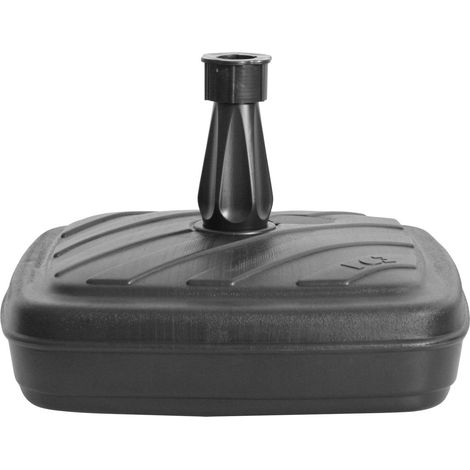 greemotion Base Quadrata per ombrelloni, Supporto ombrelloni in plastica, da riempire con Acqua/Sabbia, 14 l, Grigio Antracite