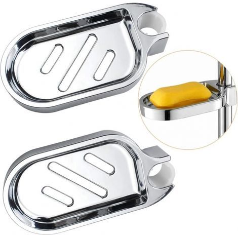 portasapone da doccia senza foratura, interasse fori 22 mm, in plastica ABS, regolabili, resistenti, per lavello e lavabo da cucina. (1/5)