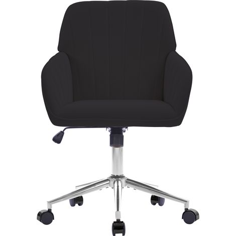 Ergonomischer, höhenverstellbarer drehbarer Bürostuhl aus schwarzem Samt MODENUIT (1/5)