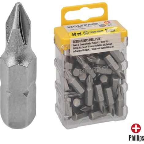 Handwerkzeug Wolfpack Linea 50 Phillips Spitzen Größe 1