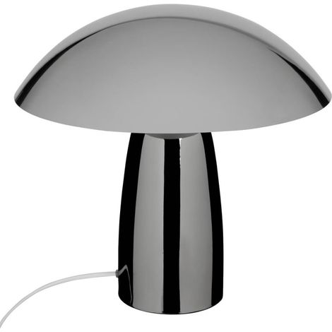 Lampe champignon Omia hauteur 34 cm argent Atmosphera