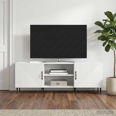 TV-Schränk Hochglanz Weiß 150 x 31 x 50 cm Holzwerkstoff (1/5)