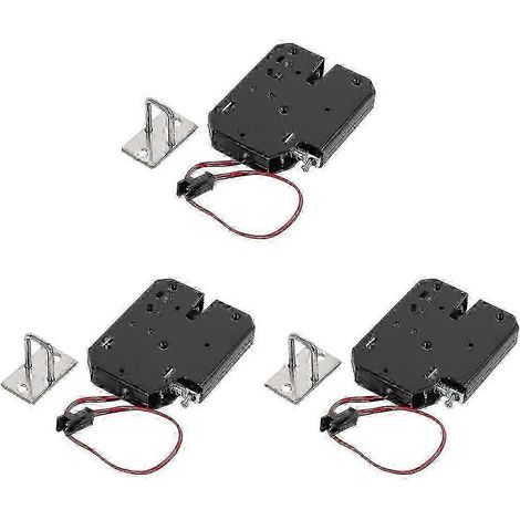 Trois serrures électromagnétiques 12V, capacité de charge de 330 lb, à sécurité intégrée, adaptées aux systèmes de contrôle d'accès. (1/5)