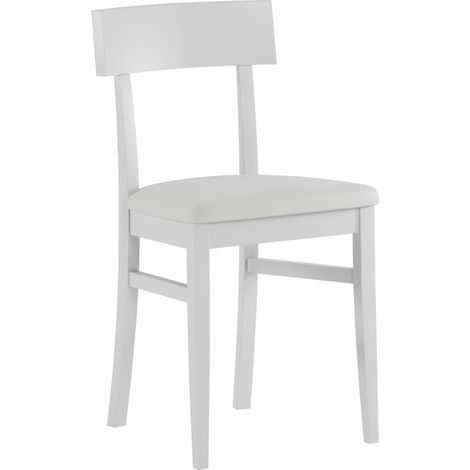 Sedia Legno e Pu Bianco Monaco (1/5)