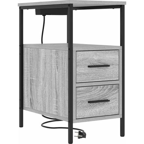 Maison Exclusive - Nachttisch Graues Sonoma 30 x 48 x 61 cm Holzw