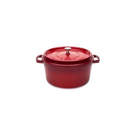 Cocotte ronde Staub en fonte émaillée 28 cm Rouge cerise 6,7 L (1/4)