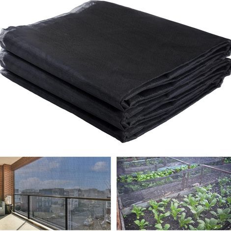 [JAMAIS UTILISÉ] Filet de jardin en mailles renforcées – 3 x 10 m PPT Nano Bird Net Barrier, filet anti-insectes pour plantes d'extérieur, légumes, patios, balcons, terrasses, taux d'ombrage 33 % (noi