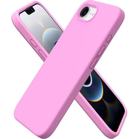 Coque en silicone pour iPhone 16E avec triple protection, rose rouge (1/5)