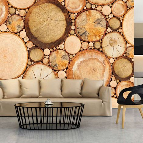 Papier peint grains de bois - 350 x 245 cm (1/4)