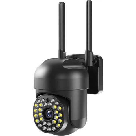 360° IP PTZ Outdoor Security Camera, Motion Detection, Color Night Vision, IP66 Weatherproof (Black) (1/3)