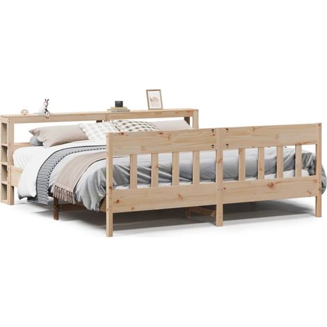 Maison Exclusive - Massivholzbett ohne Matratze 200x200 cm Kiefer