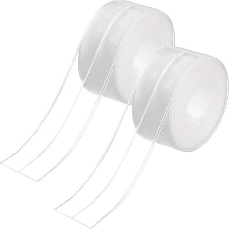 Rollen selbstklebendes Duschdichtungsband, transparentes, wasserdichtes Baddichtmittel, selbstklebendes Anti-Schimmel-Dichtungsband, 3,2 m x 38 mm für Badezimmer (1/4)