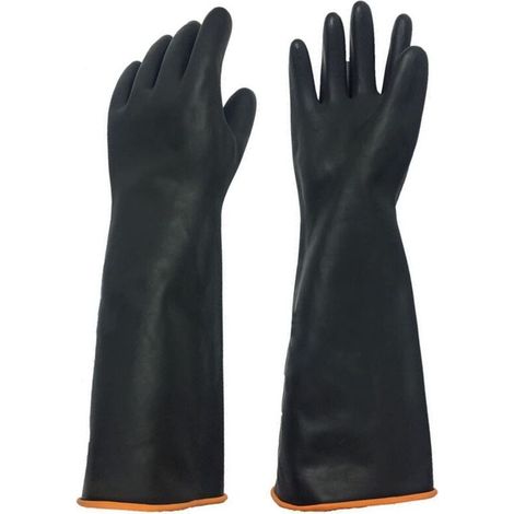 45 cm Gummihandschuhe, wasserdichte Chemikalienschutzhandschuhe, lange Tragedauer