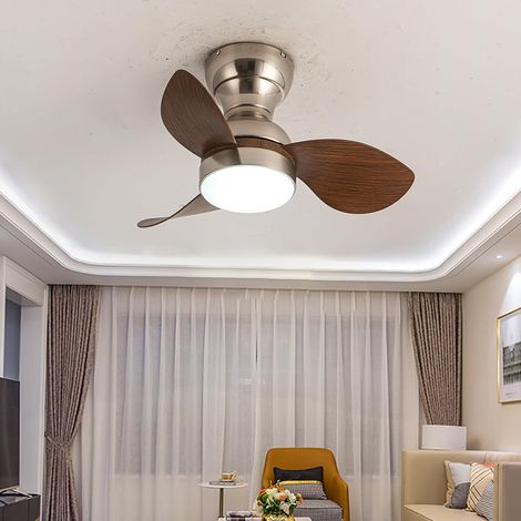 Ventilateur de plafond avec lumière, 3 températures de couleur, minuterie, 6 vitesses de ventilation, plafonnier avec télécommande (56 cm) (1/5)