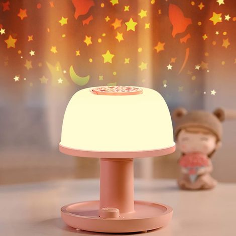 Veilleuse projecteur d'étoiles pour enfants, sans fil, à intensité variable, avec poignée, minuterie et fonction mémoire, 2 en 1, veilleuse pour cham