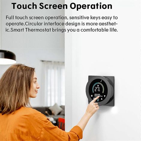 Thermostat intelligent Tuya Smart Life, interrupteur de commande pour chauffe-eau, blanc. (1/3)