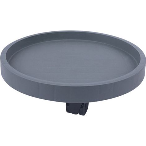 Soporte para macetas con ruedas universales y diseño antideformación - superficie con aspecto de hormigón texturizado [Accesorios de jardín] [1 pieza] (1/5)