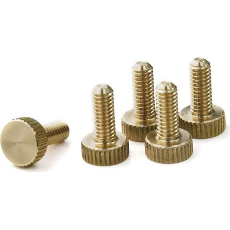 Vis Laiton Moletée Pouce M4 x 10mm - 5 capsules par paquet - Pour Boîtier Ordinateur, Électronique, Réparation Précise (1/4)