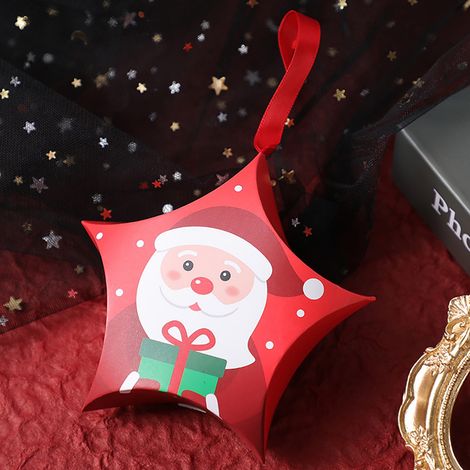 Boîte À Biscuits De Noël - Boîte À Bonbons Festive Avec Ruban - Pour Cadeaux Et Rangement - Lot De 5 (1/2)