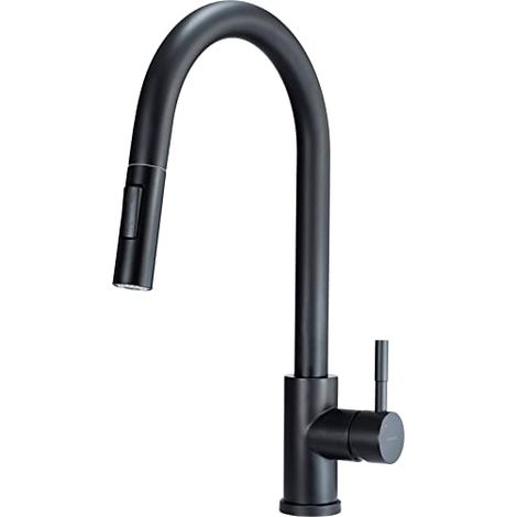 Deante Lima robinet de cuisine noir mat bec extractible