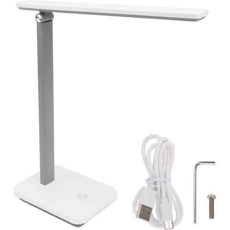 Lampe bureau lecture LED – lumière chaude – protection yeux – 3 niveaux – dimmable – USB Type-C – capteur tactile – réglable 180° – travail (1/5)