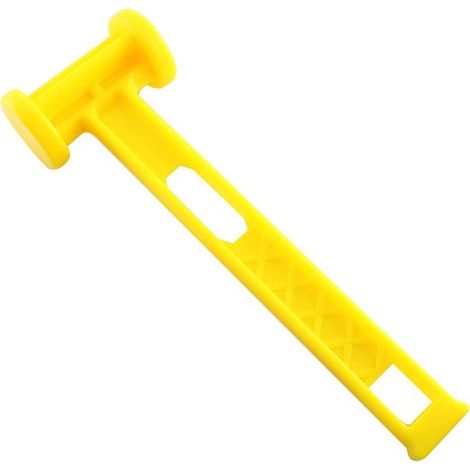 Martillo de camping, Maza, Maza multifuncional, 2584.5cm, Mango cómodo, Diseño de cola hueca, clavo desmontable, montañismo, Amarillo (1/5)