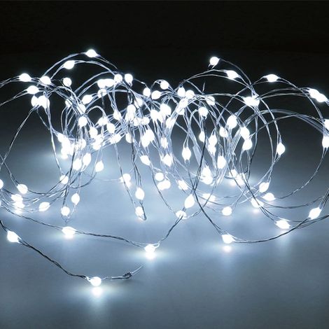 Guirnalda 120 Micro Led  Exterior 6m Blanco Frio