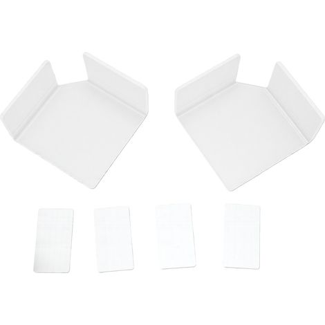 Lot de 2 étagères murales flottantes en acrylique avec ruban adhésif pour caméras de sécurité, babyphones et haut-parleurs (1/5)
