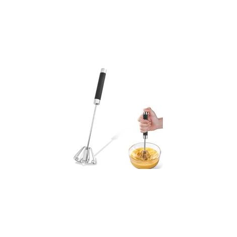 Fouet Cuisine, Inoxydable Batteur Manuel, Multifonctionnel Petit Fouet Cuisine, Semi-Automatique Fouet Rotatif pour Mélanger (1/5)