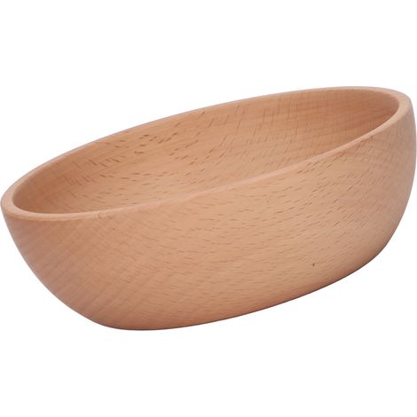 Bol en Bois de Hêtre pour Salade, Fruits, Céréales - 15x4,5cm - Écologique et Pratique (1/5)