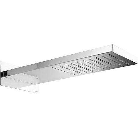 Tete de douche EILIS 2 jets, saillie 500 mm inox miroir - poli (1/4)