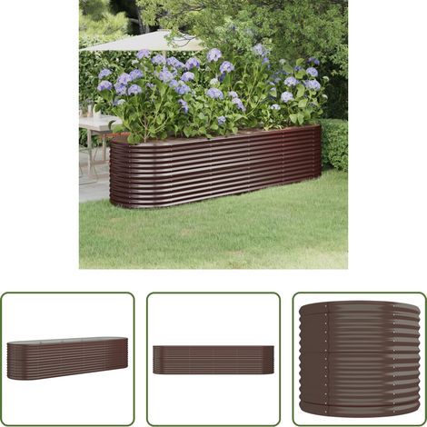 Pflanzkübel -  Hochbeet Verzinkter Stahl 296x80x68 cm Braun (1/5)