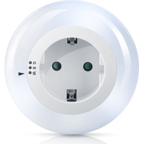 Brandson LED Nachtlicht mit Zwischenstecker & auswählbaren Farben Nachtlampe - Weiß/Grün/Blau (1/4)
