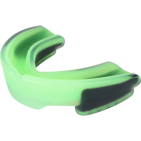 Équipement de protection pour Muay Thai, boxe, basketball, taekwondo, arts martiaux, kickboxing et Sanda protège-dents simples pour adultes, verts et noirs. (1/5)