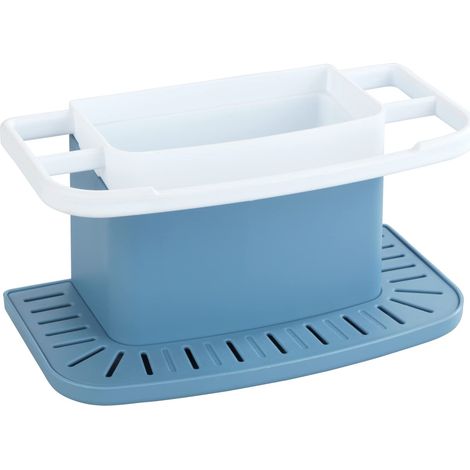 Casiers de rangement pour évier Cosmo, casiers de rangement en matière plastique, caddie d'évier avec beaucoup d'espace de rangement, 21 x 11 x 11,5 cm, bleue (1/5)