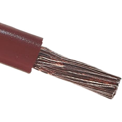 Câble triple homologation RS PRO, Marron, Section 10 mm² 8 AWG, 600 V, , Triple homologation PVC ( Prix pour Bobine de 100 Mètres )