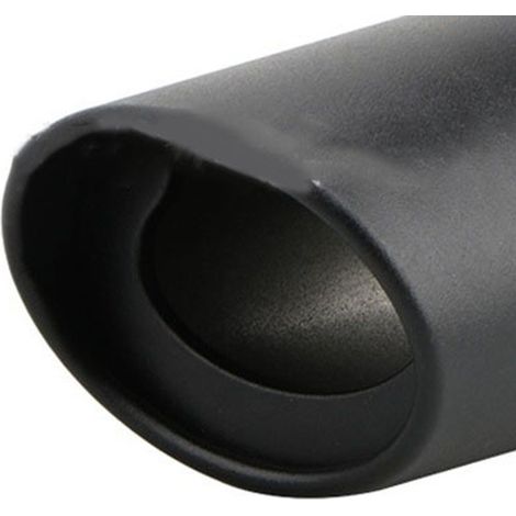 Embout d'échappement universel en acier inoxydable antirouille pour tuyaux de 5,3 cm à 3,8 cm de diamètre, coudé noir (1/4)