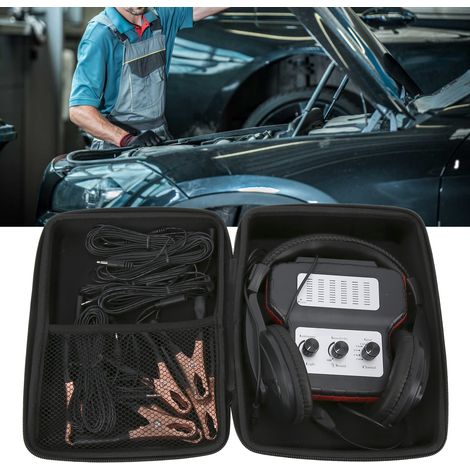 Stéthoscope électronique automobile, stéthoscope à six canaux, instrument de test et de détection des bruits du moteur, du châssis et de la transmission (livré sans batterie).