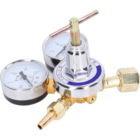 Détendeur de gaz azote en laiton massif, manomètre de régulation de pression, valve de bouteille pour réducteur de pression, équipement de soudure (1/5)