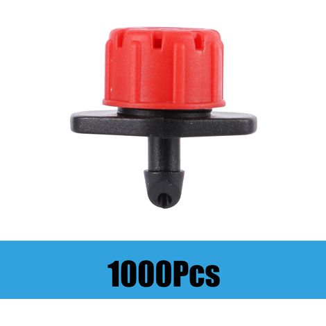 (Rouge - 1000 pièces) Goutteur réglable à 8 trous pour tuyau d'arrosage 4/7 mm - Buses d'irrigation pour jardin, agriculture, outils d'arrosage pour fleurs et légumes (1/5)