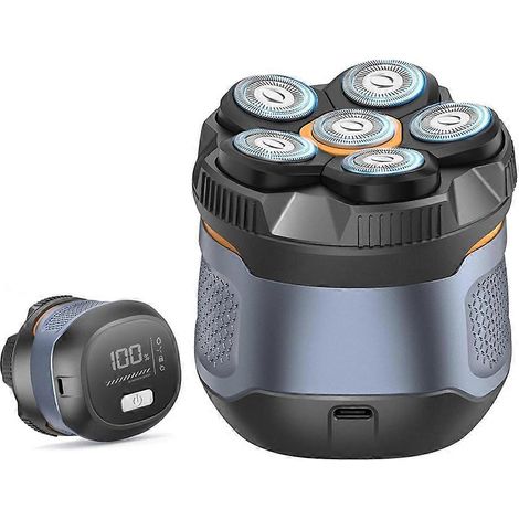 Rasoir électrique 6D pour homme, rasoir magnétique utilisable sur peau sèche ou humide, étanche IPX6, écran LED, kit de rasage sans fil rechargeable (1/5)