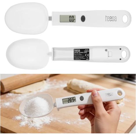 Bilancia da cucina con cucchiaio da 0,3 kg, display LCD (1/3)