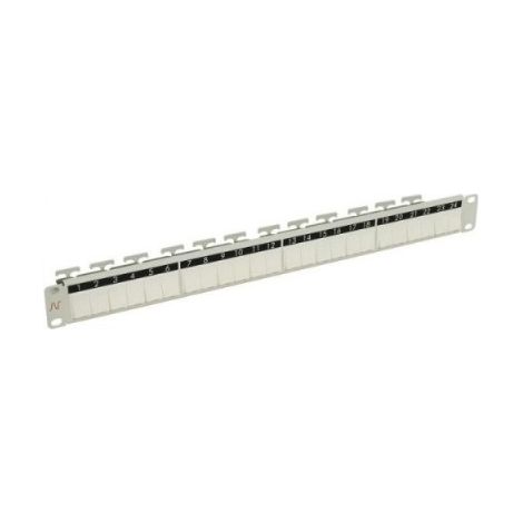 Nexans N521661 Fixed panel 24P snap-in empty white