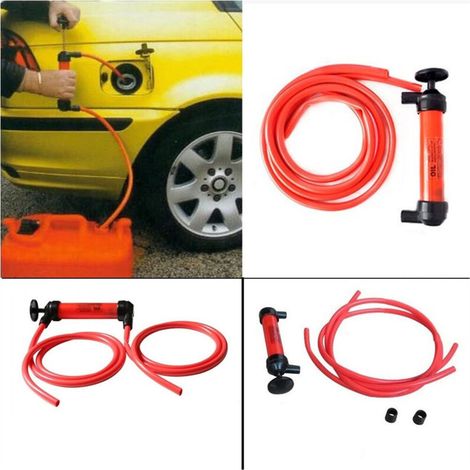Siphon Pompe D'aspiration De Liquide Avec Tuyaux Pour Le Transfert D'essence Diesel Oil
