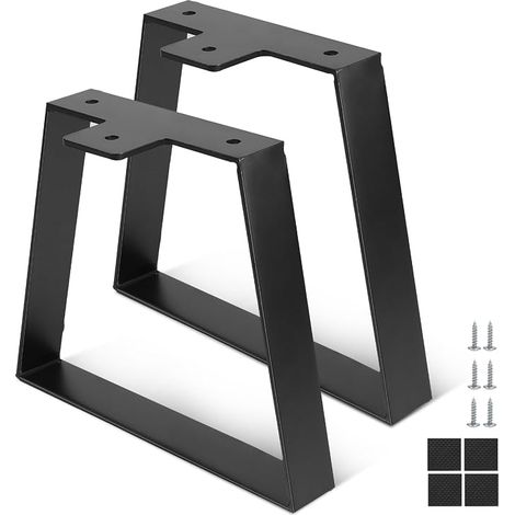 Trapezoidal Furniture Legs 20 cm Table Legs Black (1/5)