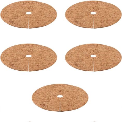 Pflanzenschutz – Pflanzenabdeckungen – Natürliche Isolierung gegen Frost und Temperaturschwankungen – 5er-Pack – Für Blumentöpfe, Sträucher und Jungbäume