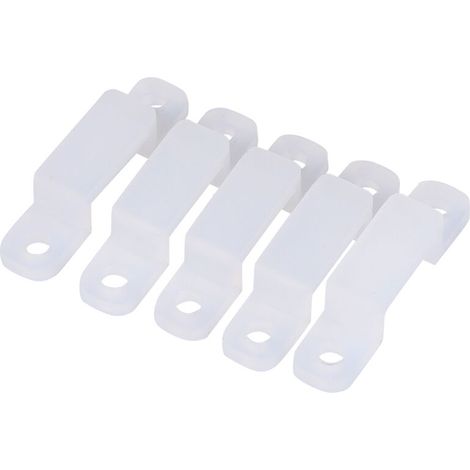 Lot de 100 clips de barre lumineuse, boucle de fixation de barre lumineuse LED avec clip en silicone, clip de support de montage de barre lumineuse avec vis, barre lumineuse LED 5050/5630/3528 de 10 m